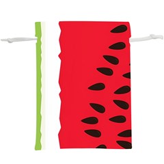 Watermelon Black Green Melon Red Lightweight Drawstring Pouch (XL)