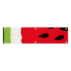 Watermelon Black Green Melon Red Banner and Sign 4  x 1 