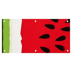 Watermelon Black Green Melon Red Banner and Sign 6  x 3 