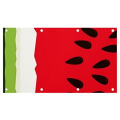 Watermelon Black Green Melon Red Banner and Sign 7  x 4 