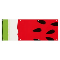 Watermelon Black Green Melon Red Banner and Sign 8  x 3 