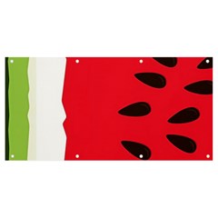 Watermelon Black Green Melon Red Banner and Sign 8  x 4 