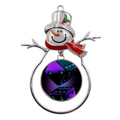 3d Love Ludo Game Metal Snowman Ornament by Cemarart