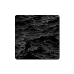 Black Sea Minimalist Dark Aesthetics Vaporwave Square Magnet by Cemarart