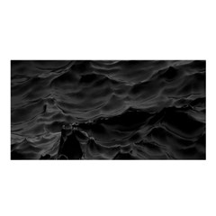Black Sea Minimalist Dark Aesthetics Vaporwave Satin Shawl 45  X 80 