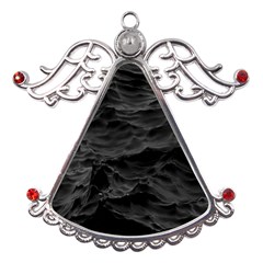 Black Sea Minimalist Dark Aesthetics Vaporwave Metal Angel With Crystal Ornament by Cemarart