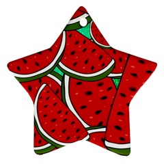 Summer Watermelon Fruit Ornament (star) by Cemarart