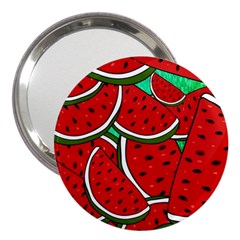 Summer Watermelon Fruit 3  Handbag Mirrors