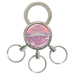 Ramen Kawaii Aesthetic Pink 3-ring Key Chain