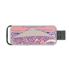 Ramen Kawaii Aesthetic Pink Portable Usb Flash (two Sides)