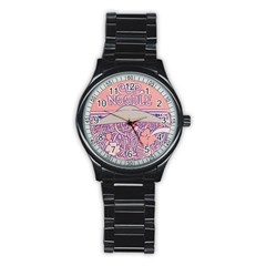 Ramen Kawaii Aesthetic Pink Stainless Steel Round Watch