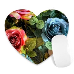 Flower Roses Heart Mousepad