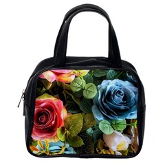 Flower Roses Classic Handbag (one Side)