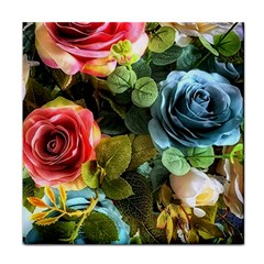 Flower Roses Face Towel by Cemarart