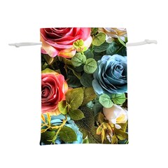 Flower Roses Lightweight Drawstring Pouch (s) by Cemarart