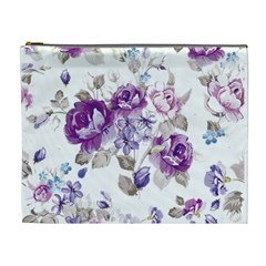 Flower-floral-design-paper-pattern-purple-watercolor-flowers-vector-material-90d2d381fc90ea7e9bf8355 Cosmetic Bag (xl) by saad11