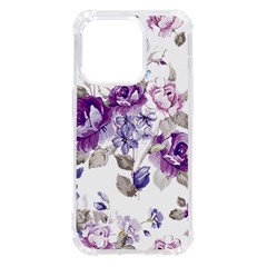 Flower-floral-design-paper-pattern-purple-watercolor-flowers-vector-material-90d2d381fc90ea7e9bf8355 Iphone 14 Pro Tpu Uv Print Case by saad11