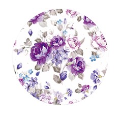 Flower-floral-design-paper-pattern-purple-watercolor-flowers-vector-material-90d2d381fc90ea7e9bf8355 Mini Round Pill Box (pack Of 5) by saad11