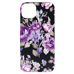 Flower-floral-design-paper-pattern-purple-watercolor-flowers-vector-material-90d2d381fc90ea7e9bf8355 Iphone 14 Plus Black Uv Print Case by saad11