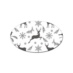 Gray-christmas-element-background-f4f0c9d44b5bbf0cb59e1f7f8d159344 Sticker (Oval)