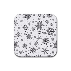 Snowflake-icon-vector-christmas-seamless-background-531ed32d02319f9f1bce1dc6587194eb Rubber Coaster (square) by saad11