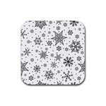 Snowflake-icon-vector-christmas-seamless-background-531ed32d02319f9f1bce1dc6587194eb Rubber Coaster (Square) Front