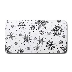 Snowflake-icon-vector-christmas-seamless-background-531ed32d02319f9f1bce1dc6587194eb Medium Bar Mat by saad11