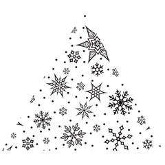 Snowflake-icon-vector-christmas-seamless-background-531ed32d02319f9f1bce1dc6587194eb Wooden Puzzle Triangle by saad11