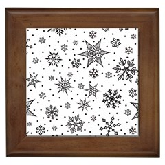 Snowflake-icon-vector-christmas-seamless-background-531ed32d02319f9f1bce1dc6587194eb Framed Tile