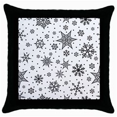 Snowflake-icon-vector-christmas-seamless-background-531ed32d02319f9f1bce1dc6587194eb Throw Pillow Case (black) by saad11