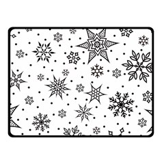 Snowflake-icon-vector-christmas-seamless-background-531ed32d02319f9f1bce1dc6587194eb Fleece Blanket (small) by saad11