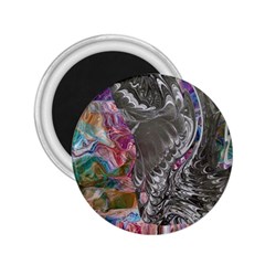 Wing On Abstract Delta 2 25  Magnets by kaleidomarblingart