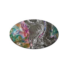 Wing on abstract delta Sticker (Oval)