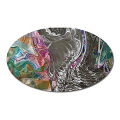 Wing on abstract delta Oval Magnet