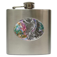 Wing on abstract delta Hip Flask (6 oz)