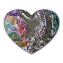 Wing on abstract delta Heart Mousepad