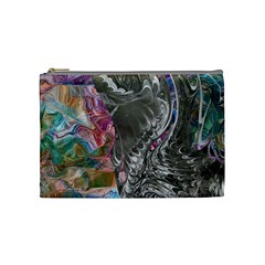 Wing On Abstract Delta Cosmetic Bag (medium) by kaleidomarblingart