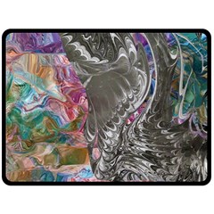 Wing on abstract delta Two Sides Fleece Blanket (Large)
