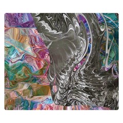 Wing on abstract delta Two Sides Premium Plush Fleece Blanket (Small)