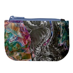 Wing On Abstract Delta Large Coin Purse by kaleidomarblingart