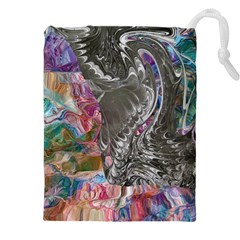 Wing on abstract delta Drawstring Pouch (4XL)