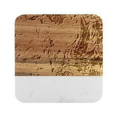 Wing on abstract delta Marble Wood Coaster (Square)