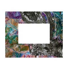 Wing on abstract delta White Tabletop Photo Frame 4 x6 