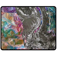 Wing On Abstract Delta Fleece Blanket (medium) by kaleidomarblingart