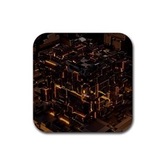 Cube Forma Glow 3d Volume Rubber Coaster (square)