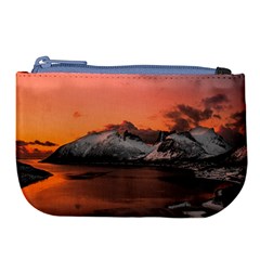 Surreal Mountain Landscape Lake Large Coin Purse by Bedest