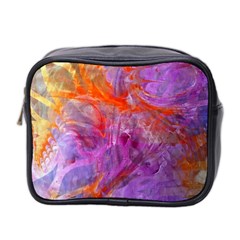 Flowing Petals Mini Toiletries Bag (two Sides) by kaleidomarblingart