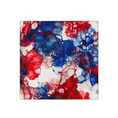 Red White And Blue Alcohol Ink American Patriotic  Flag Colors Alcohol Ink Satin Bandana Scarf 22  X 22  by PodArtist