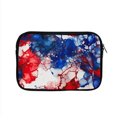 Red White And Blue Alcohol Ink American Patriotic  Flag Colors Alcohol Ink Apple Macbook Pro 15  Zipper Case by PodArtist