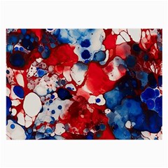 Red White And Blue Alcohol Ink France Patriotic Flag Colors Alcohol Ink  Large Glasses Cloth by PodArtist